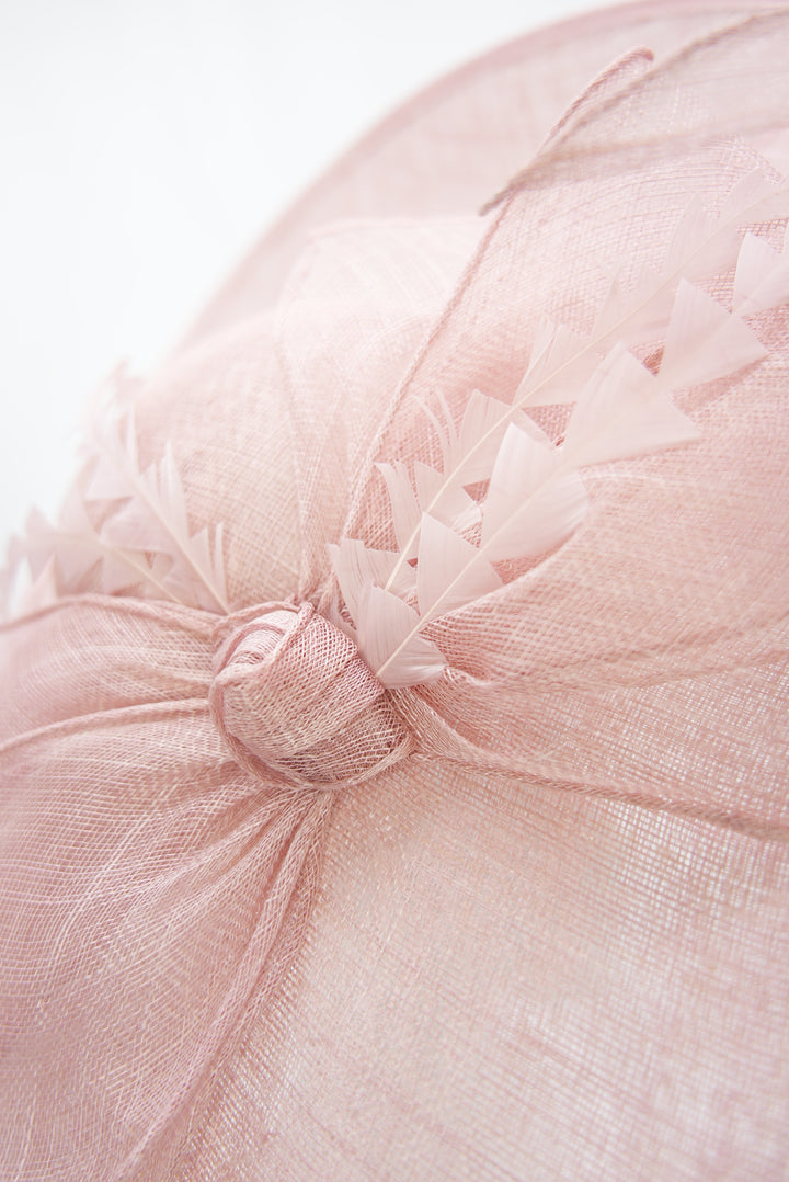 Fascinator "groß mit Schleife" rosa