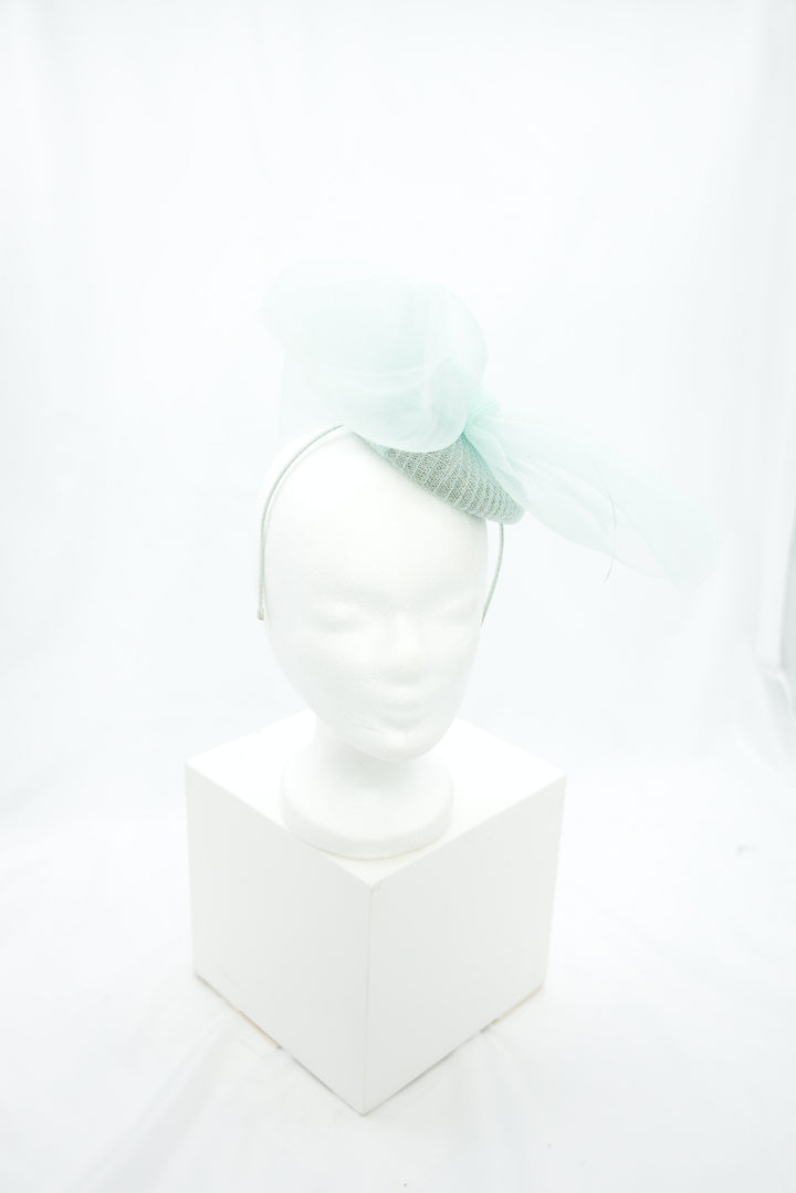 Fascinator "hellblau Schleife"