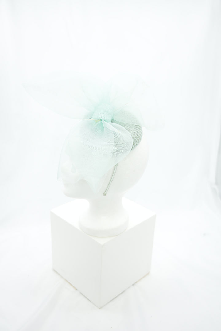 Fascinator "hellblau Schleife"