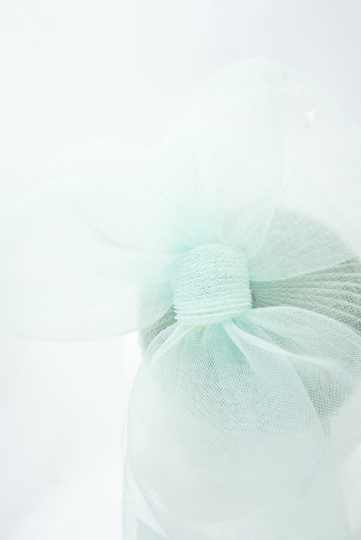 Fascinator "hellblau Schleife"