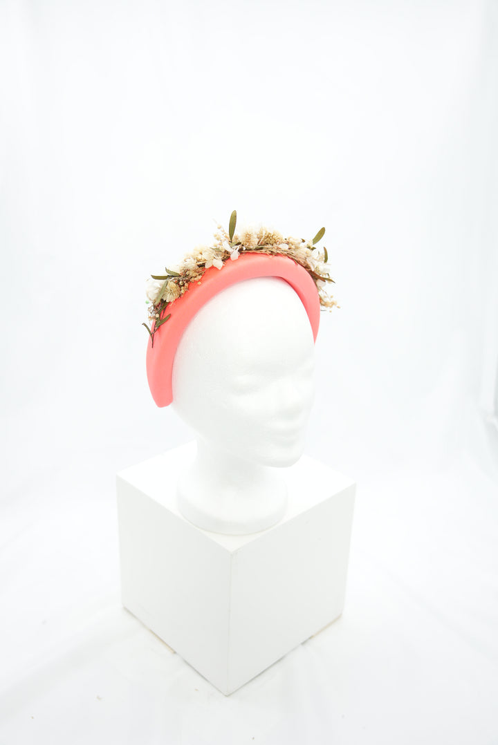 Haarreif "Trockenblume rosa"