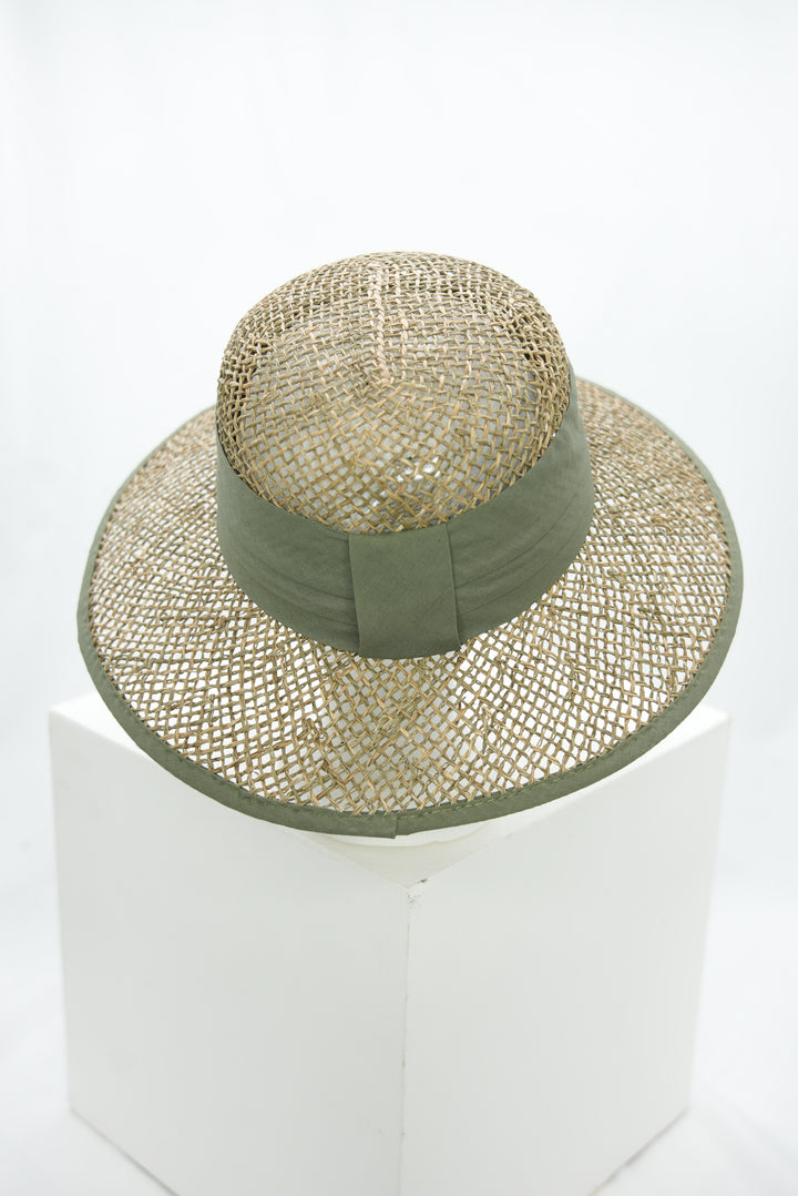 Strohhut "seagrass grün"