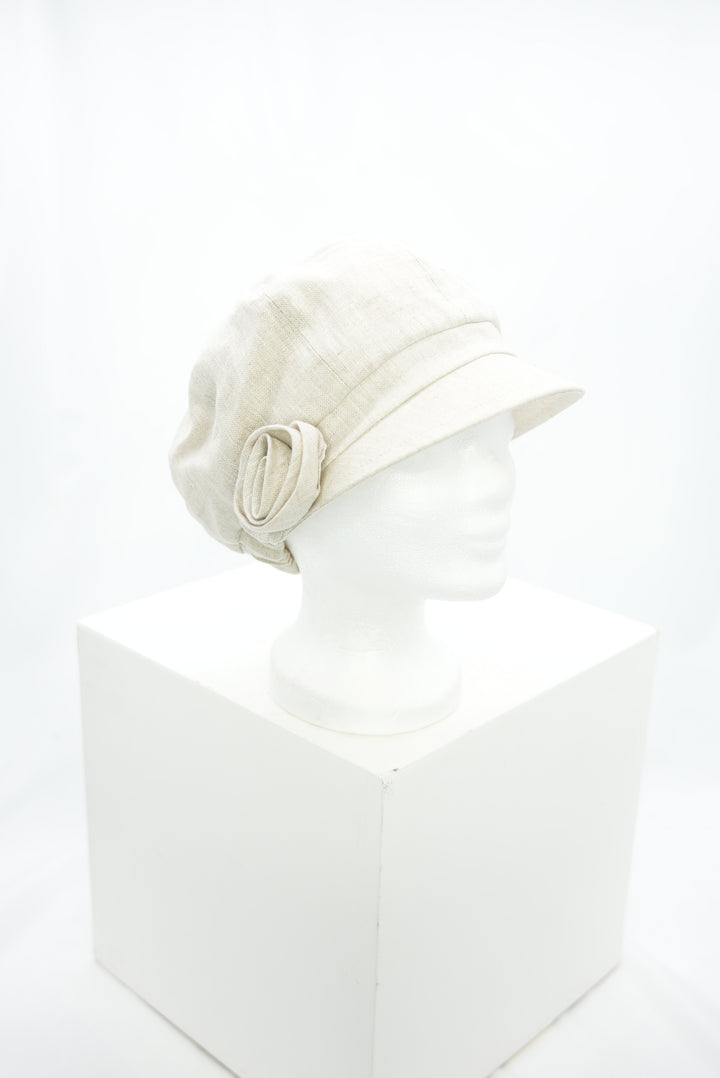 Schirmmütze "Blume beige"