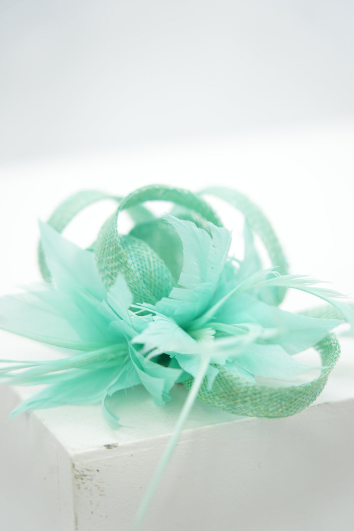 Fascinator "Flames türkis"