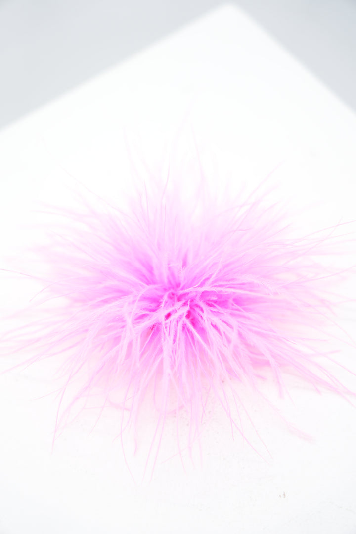 Feder-Spange rosa/pink