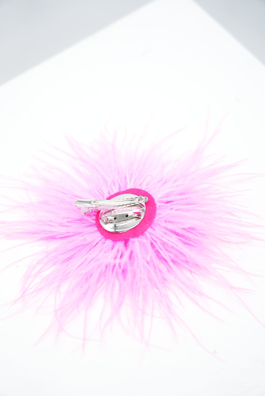 Feder-Spange rosa/pink