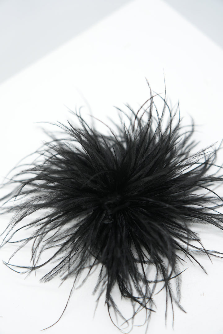 Feder-Spange schwarz