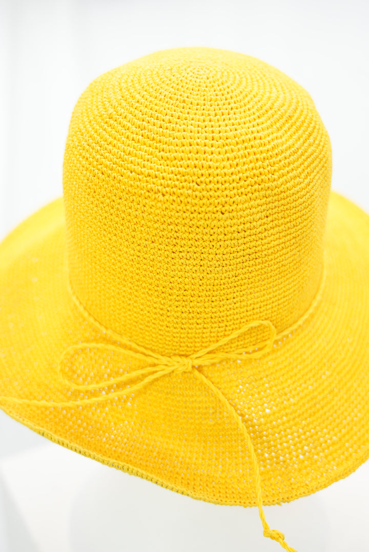 Strohhut Damen gelb