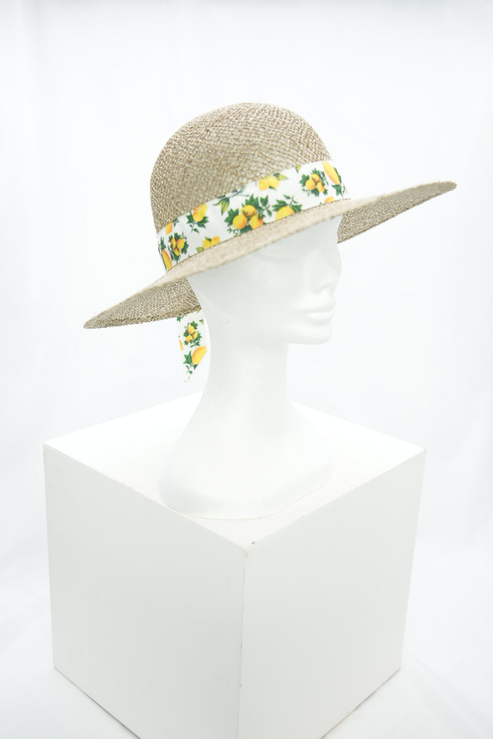 Strohhut "Seegras mit Blumenband"