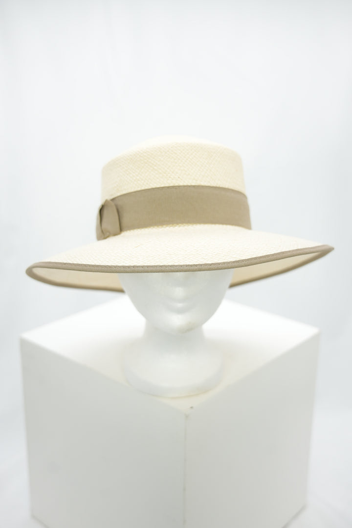 Panamahut "beige Schleife"