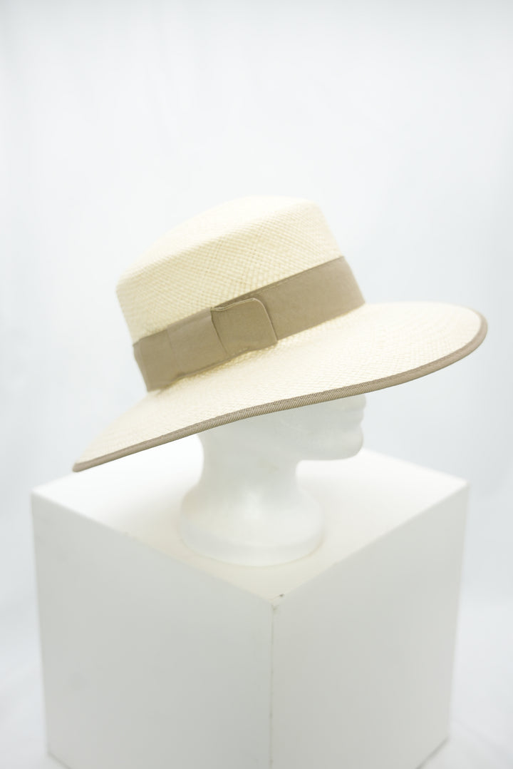 Panamahut "beige Schleife"