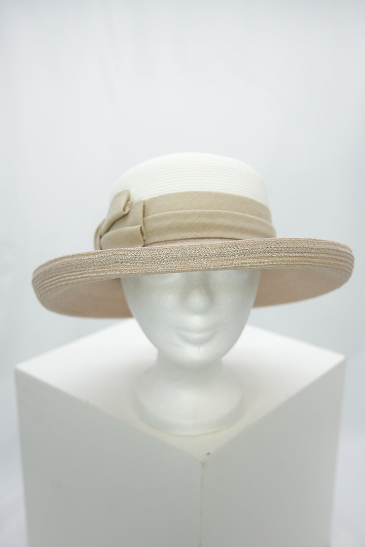 Leinenhut "zweifarbig beige"
