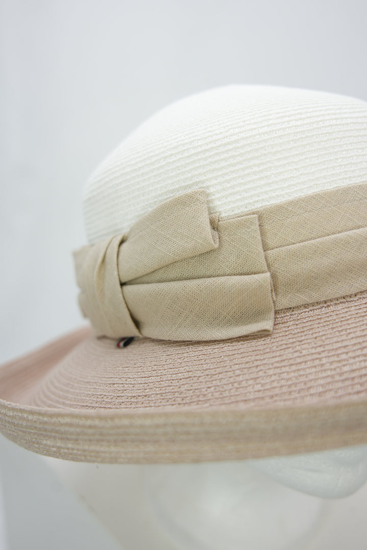 Leinenhut "zweifarbig beige"
