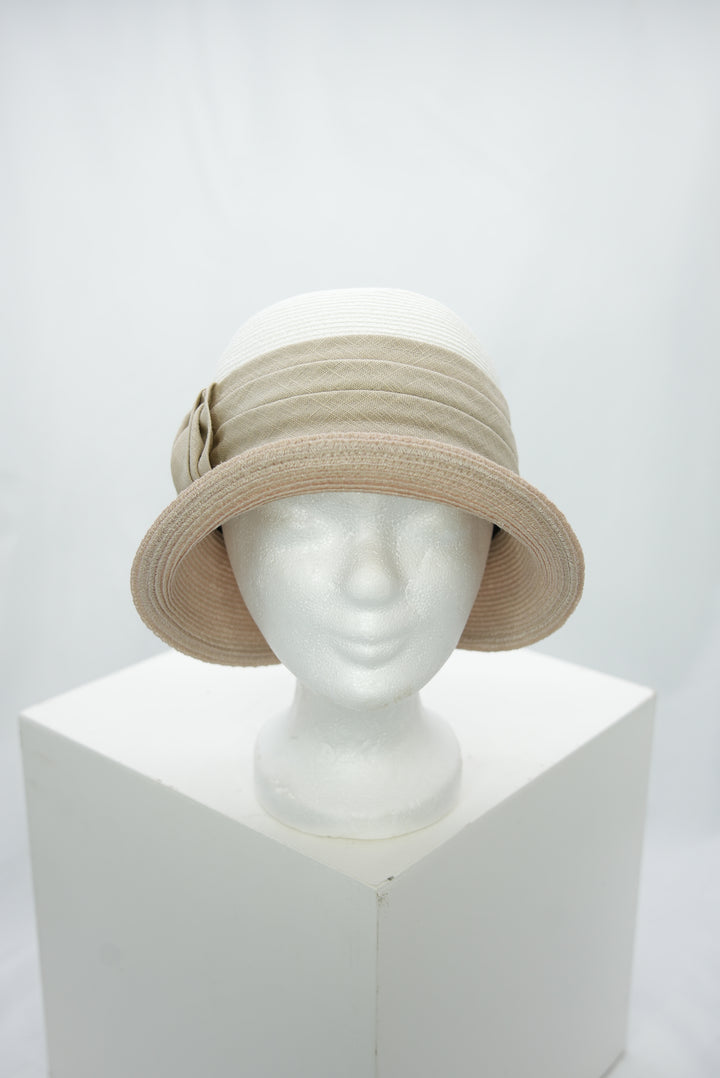 Leinenhut "zweifarbig beige"