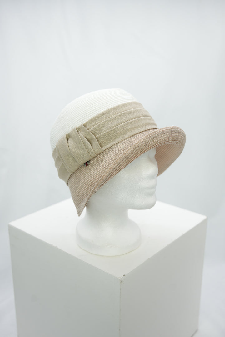 Leinenhut "zweifarbig beige"