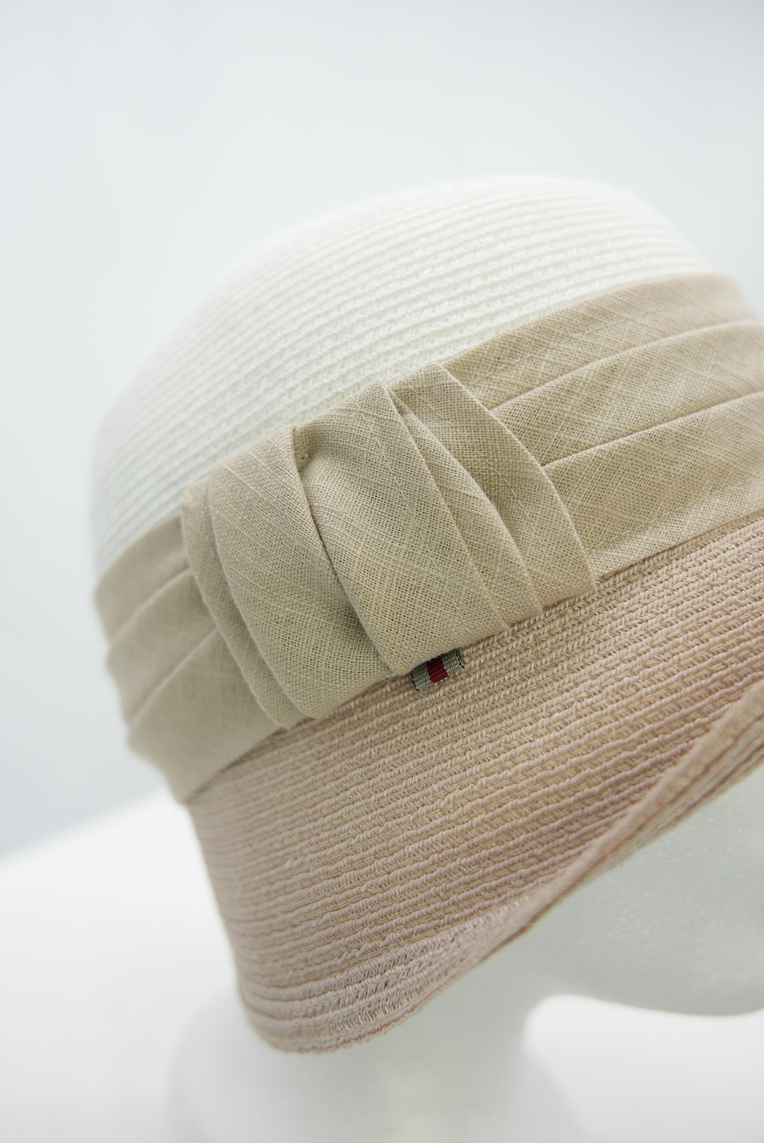 Leinenhut "zweifarbig beige"