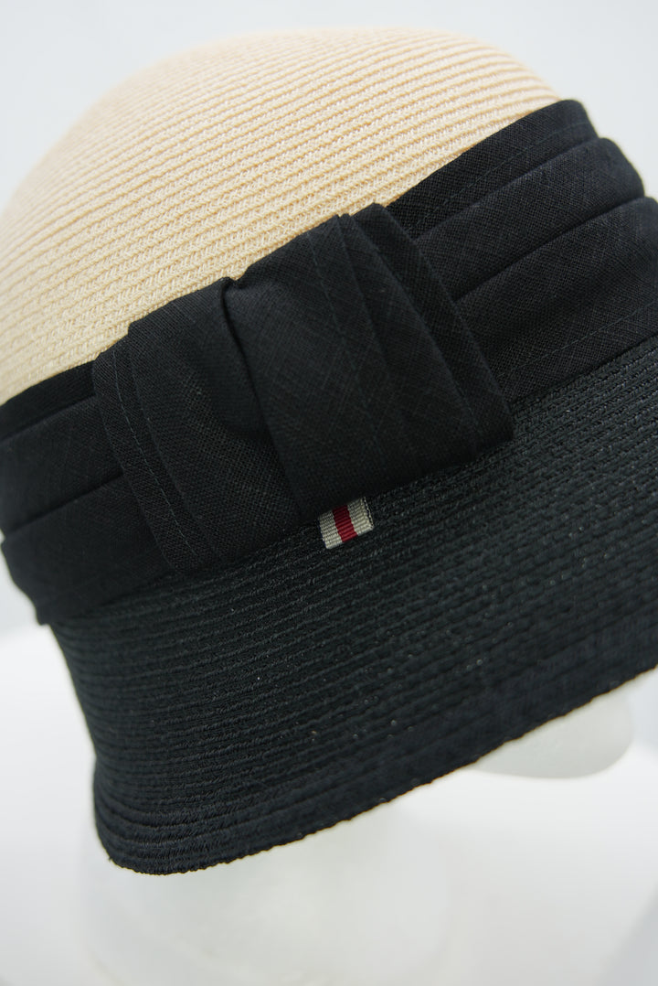 Leinenhut "zweifarbig schwarz"