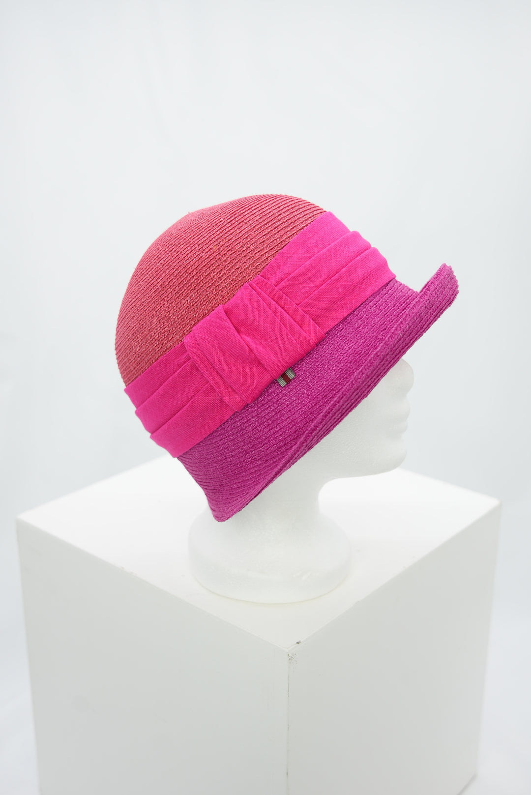 Leinenhut "zweifarbig pink"