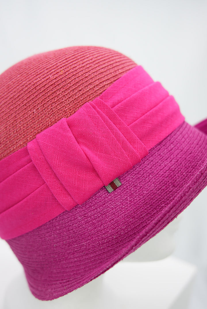 Leinenhut "zweifarbig pink"