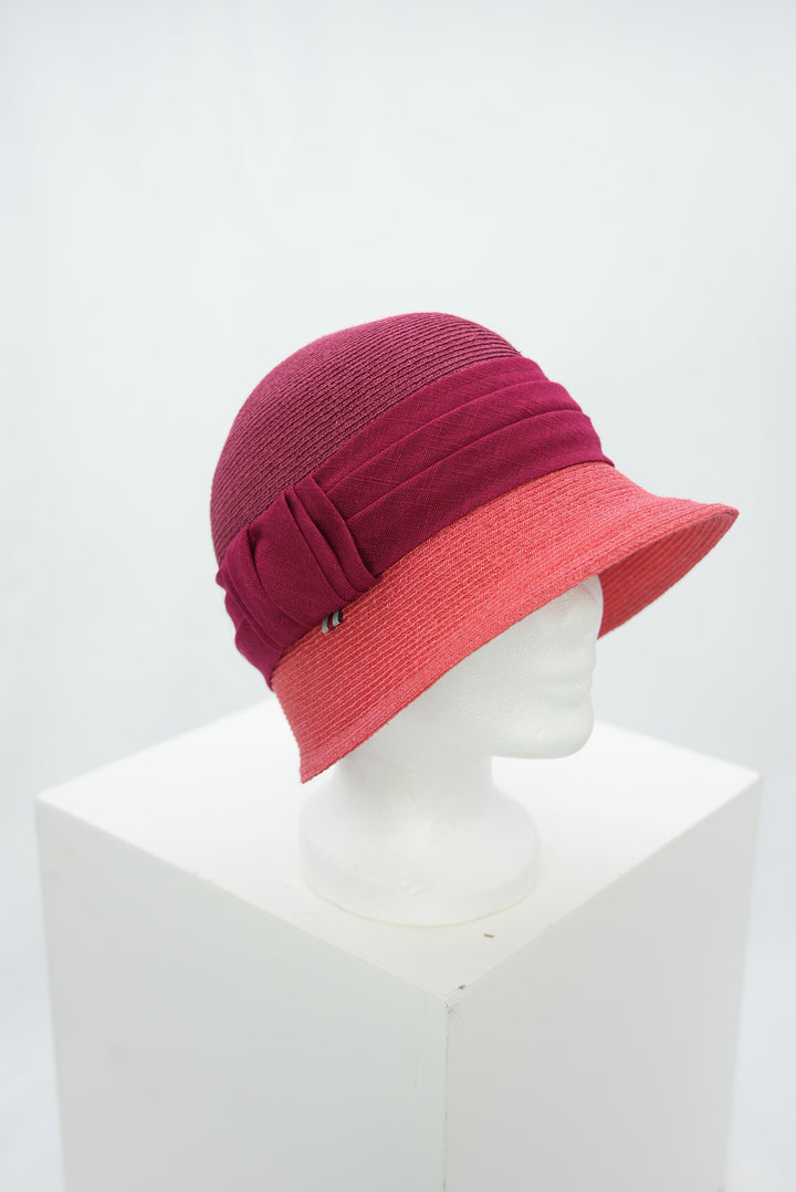 Leinenhut "zweifarbig rot"