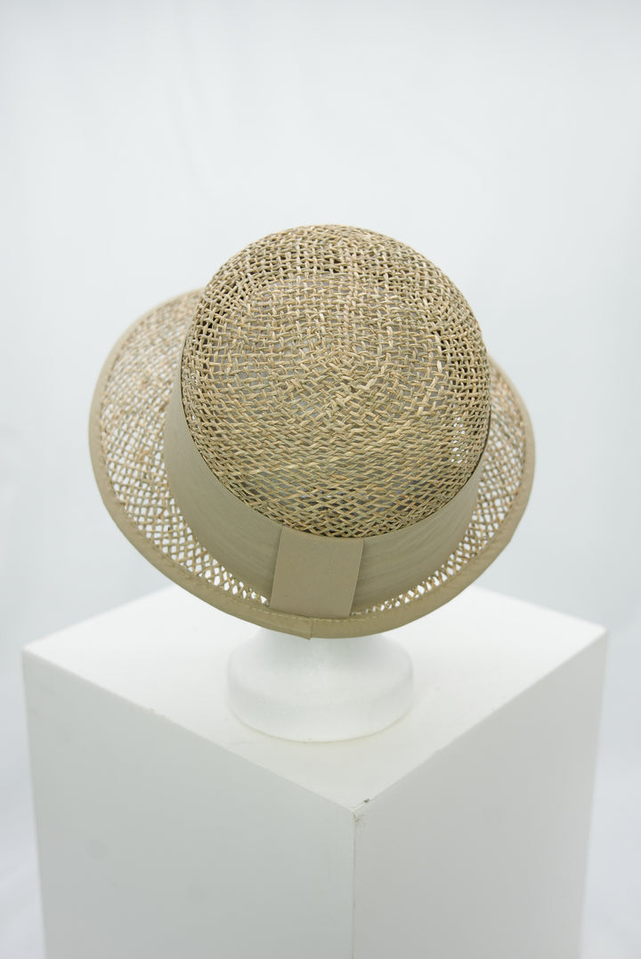 Strohschild " Band beige"