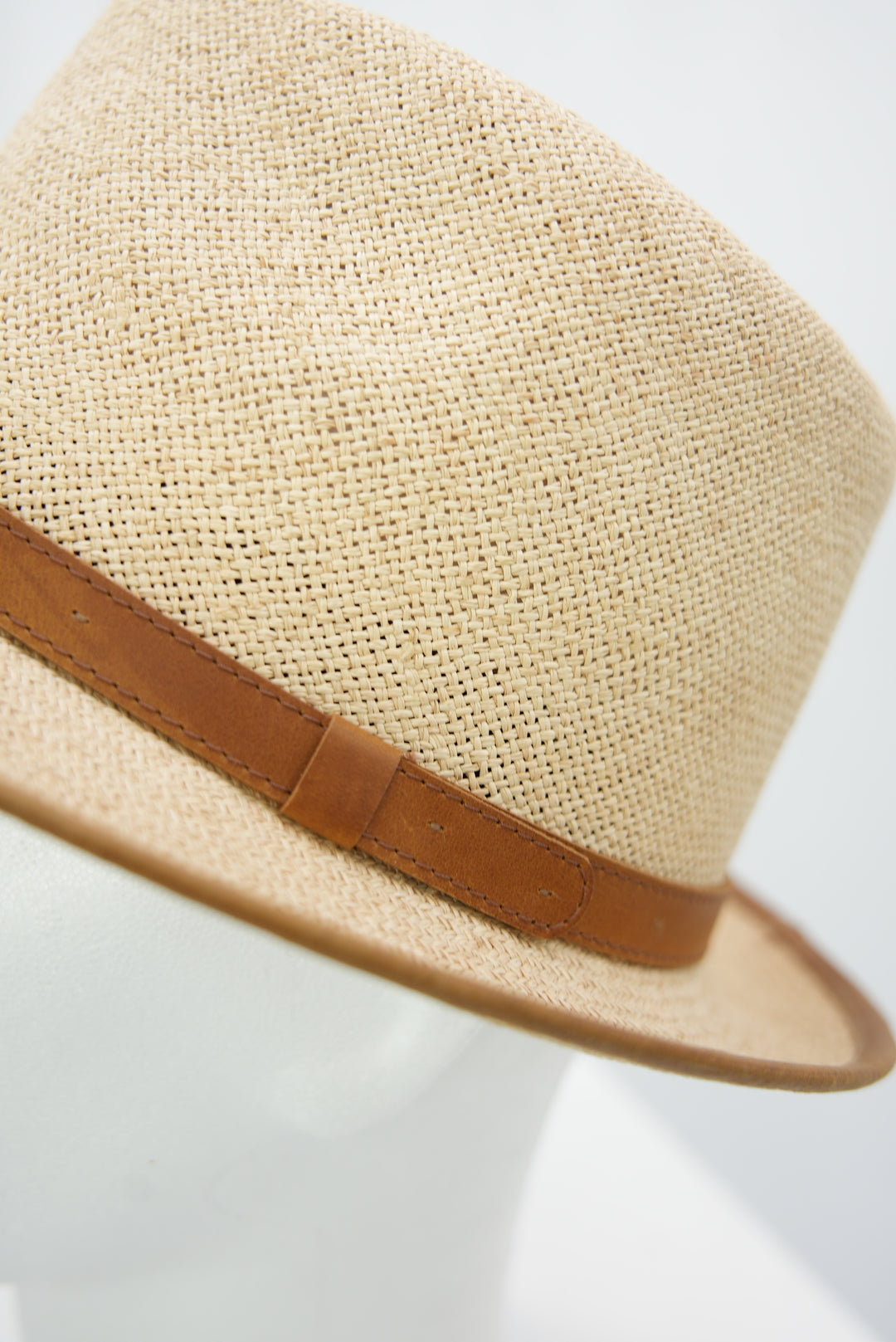 Panamahut braunes Lederband