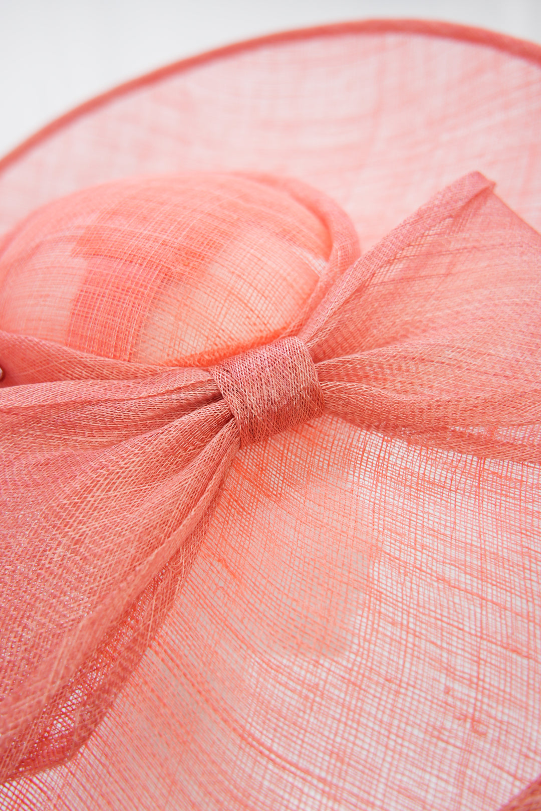 Fascinator "große Schleife" koralle