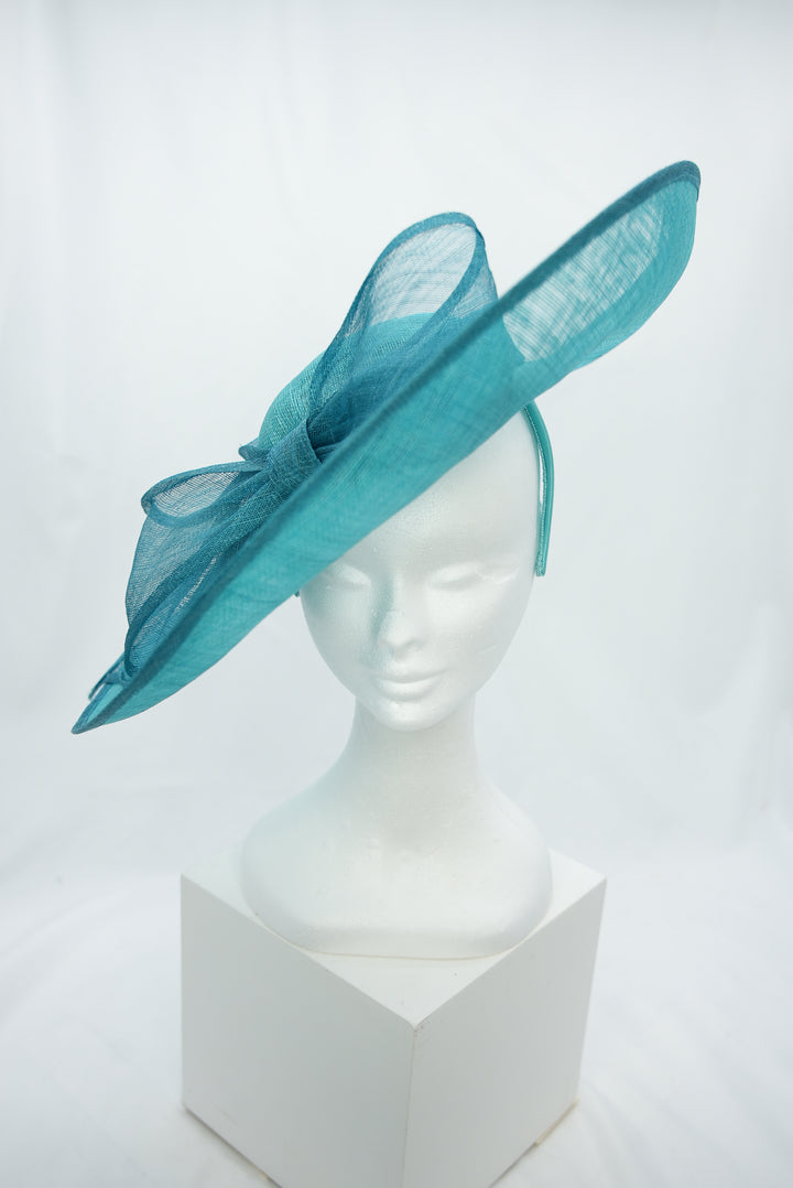 Fascinator "große Schleife" petrol