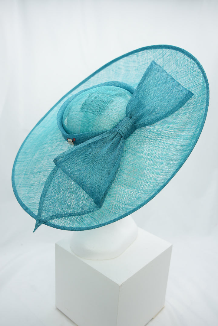 Fascinator "große Schleife" petrol