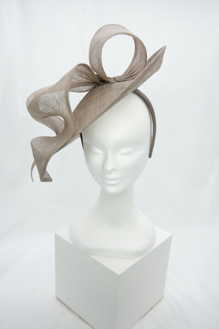 Fascinator "Sinemay" beige/braun