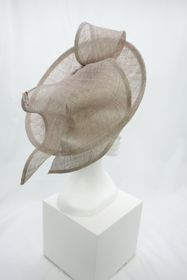 Fascinator "Sinemay" beige/braun