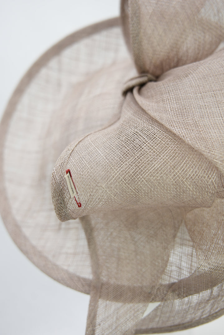Fascinator "Sinemay" beige/braun
