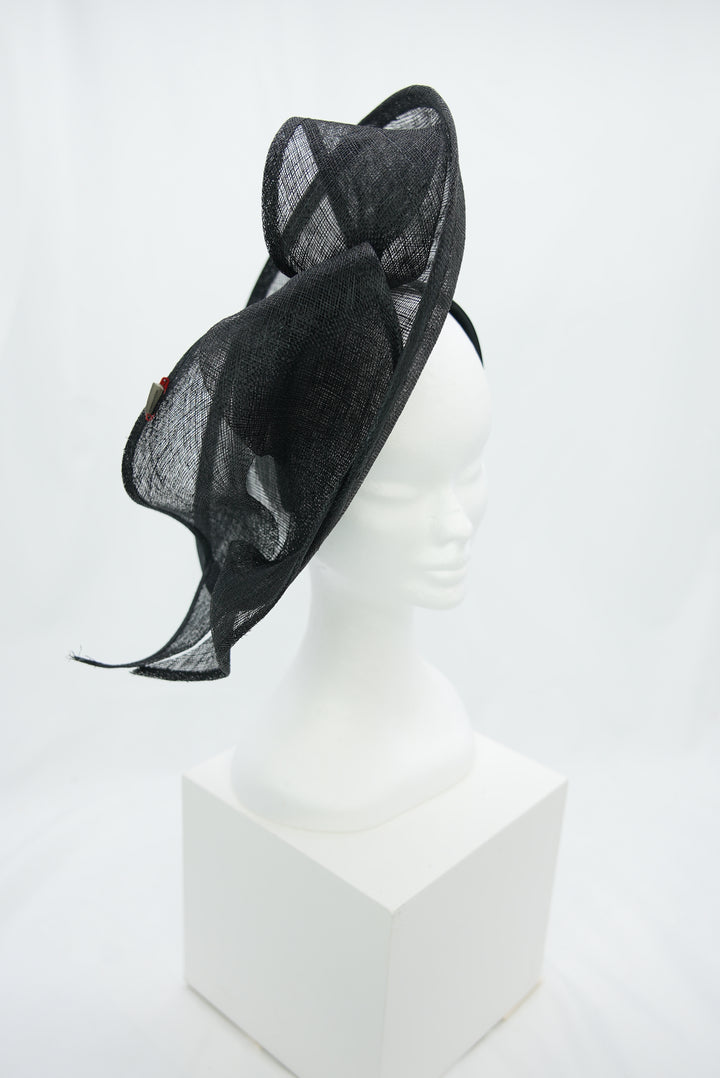 Fascinator "Sinemay" schwarz