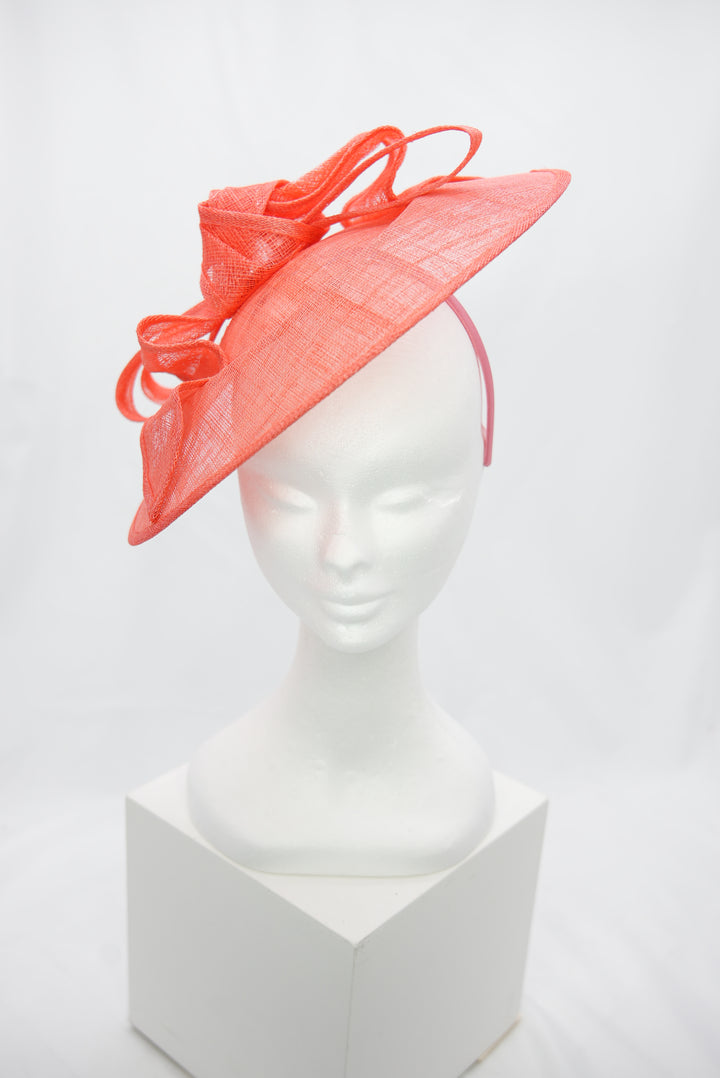 Fascinator "delight" koralle