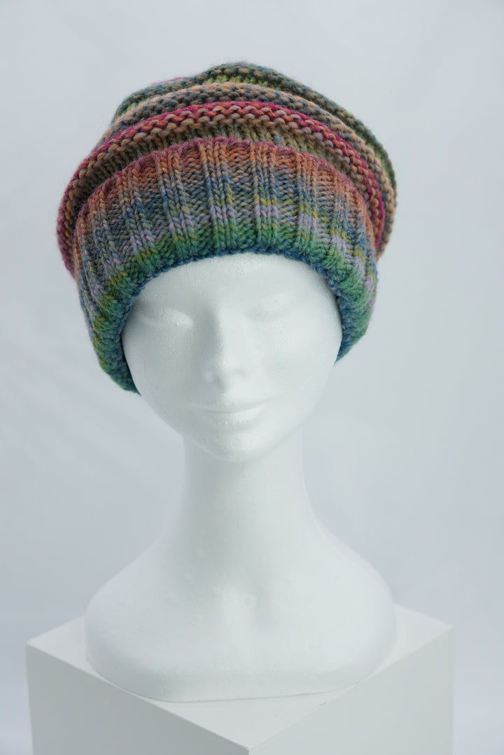 Beanie "dunkelgrün/blau"