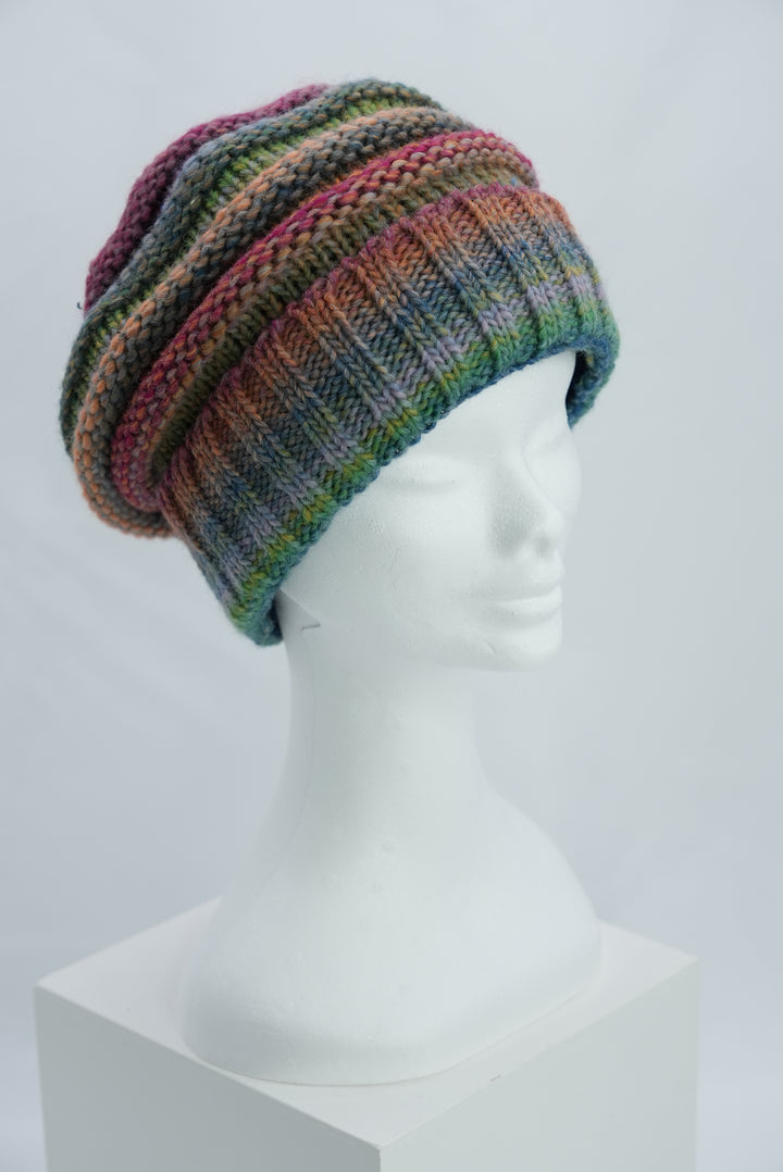 Beanie "dunkelgrün/blau"