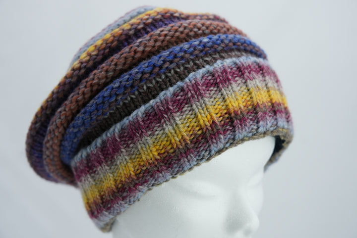 Beanie "lila gelb"