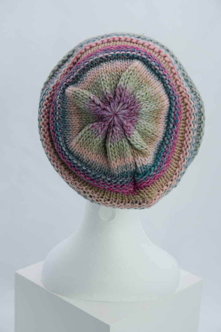 Beanie "pink/hellblau/grau"