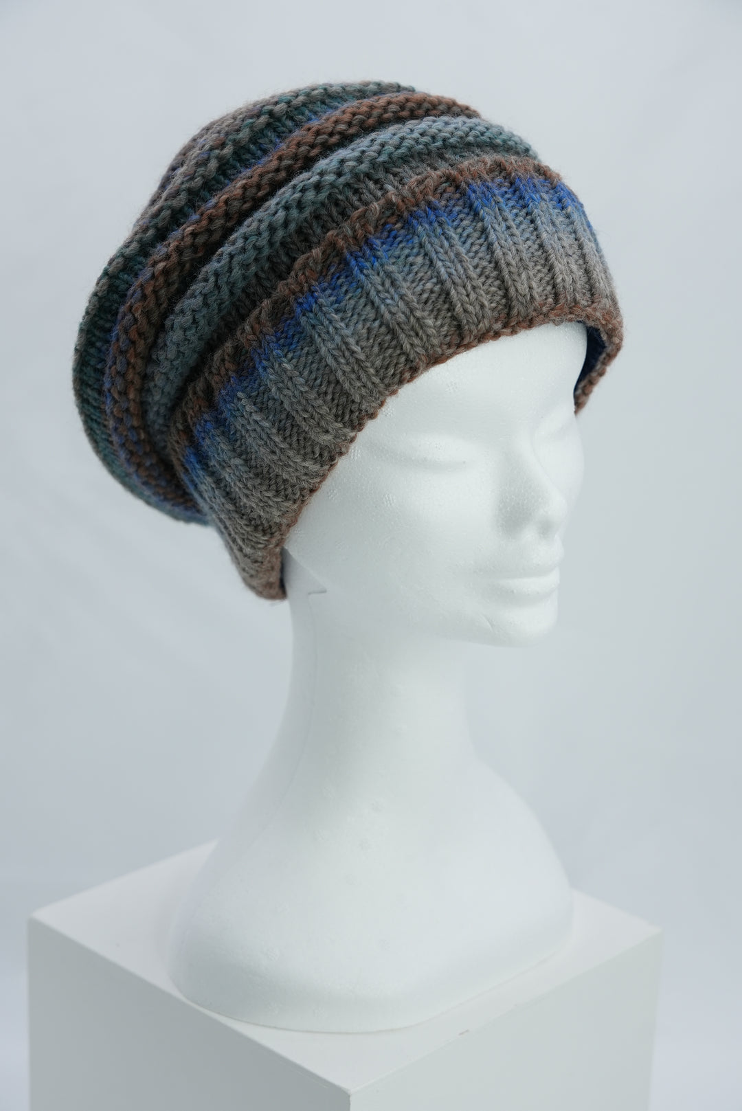 Beanie "braun/blau/grau"