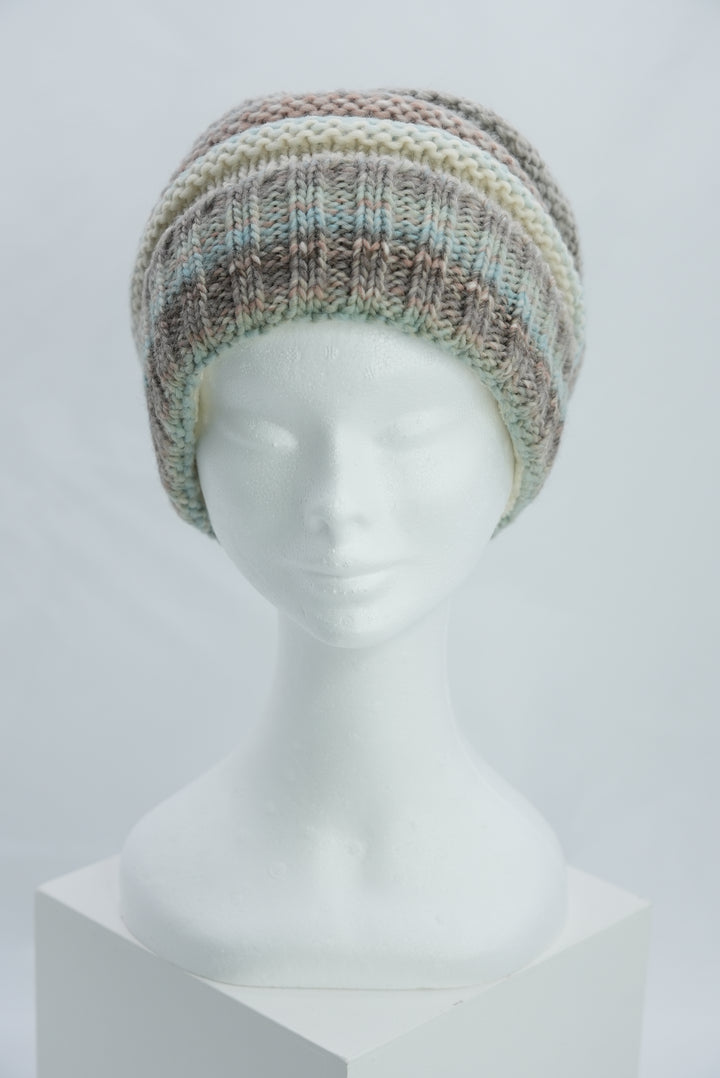 Beanie "hellblau/grau"