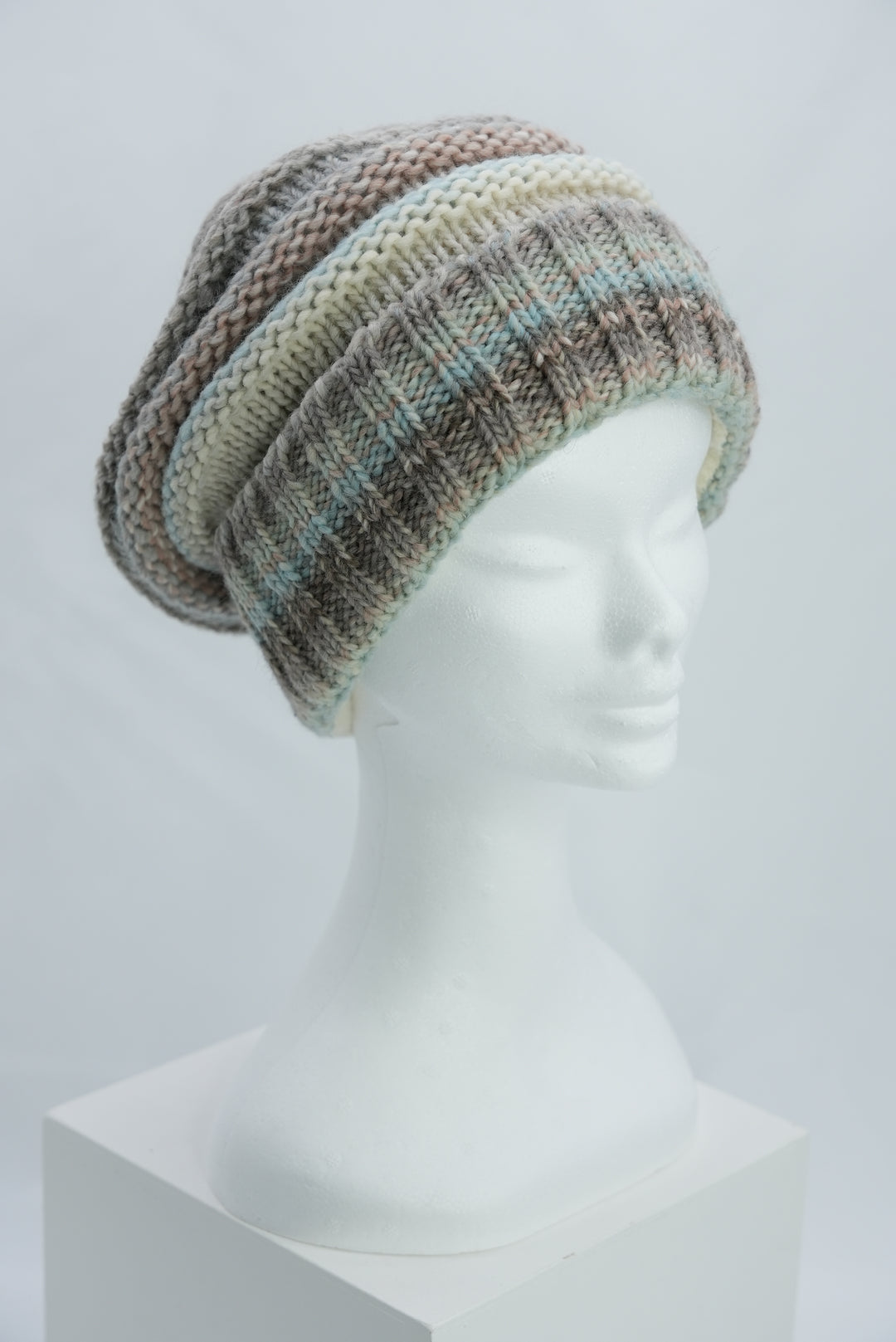 Beanie "hellblau/grau"