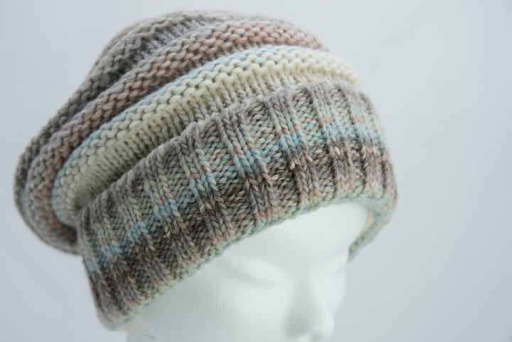 Beanie "hellblau/grau"