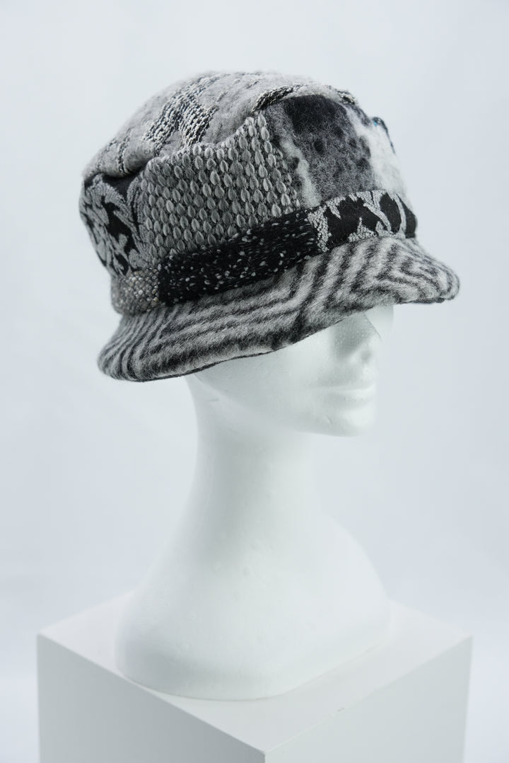Patchwork-Fischerhut "grau"