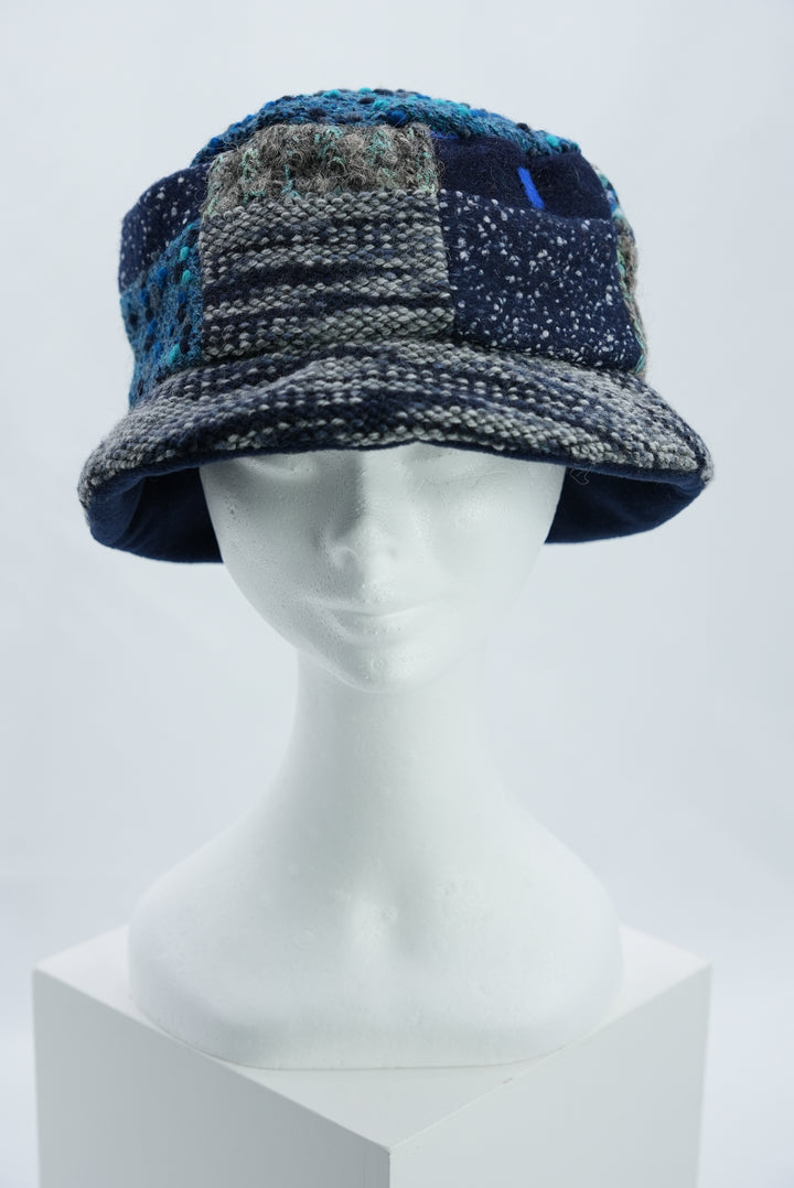 Patchwork-Fischerhut "blau"