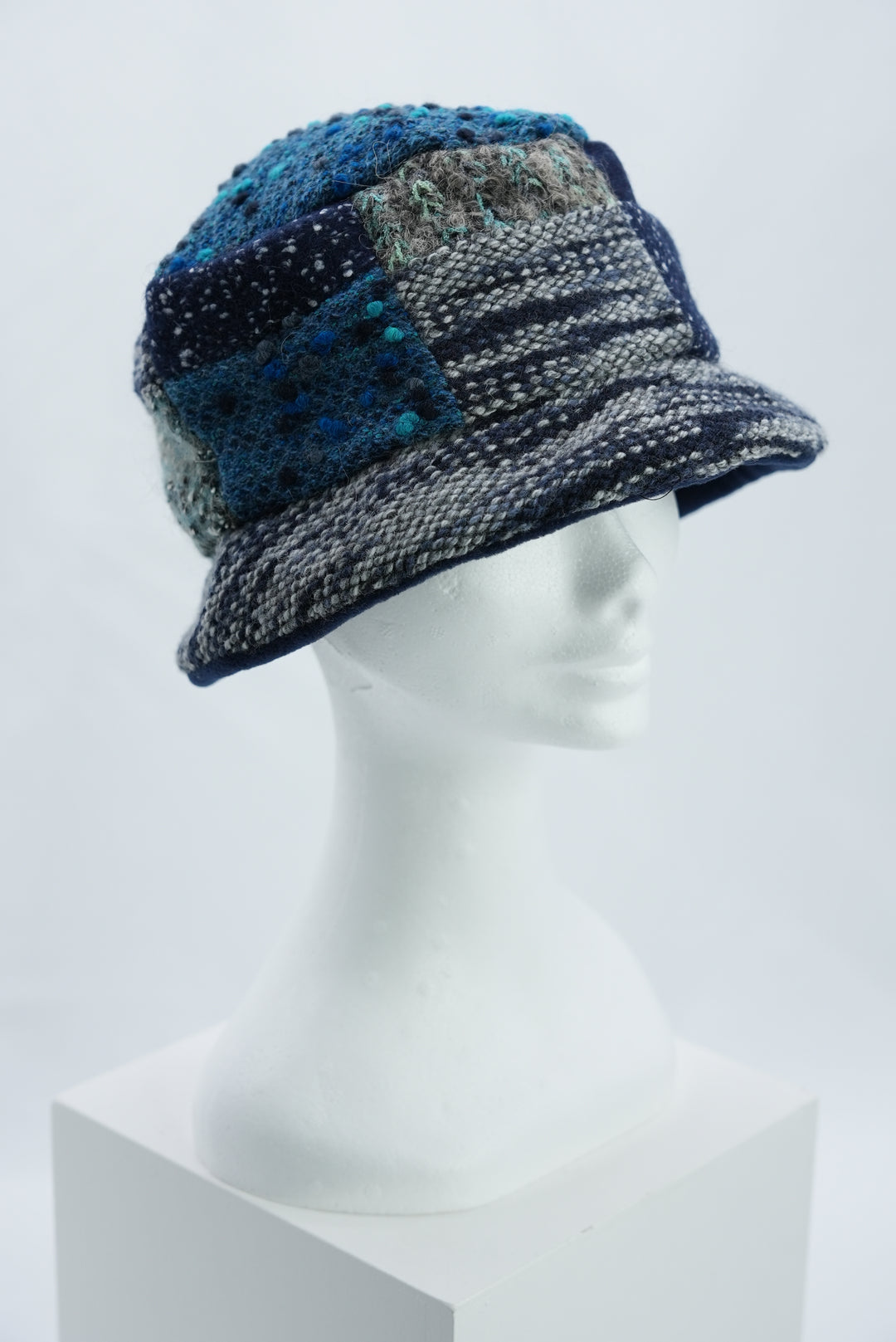 Patchwork-Fischerhut "blau"