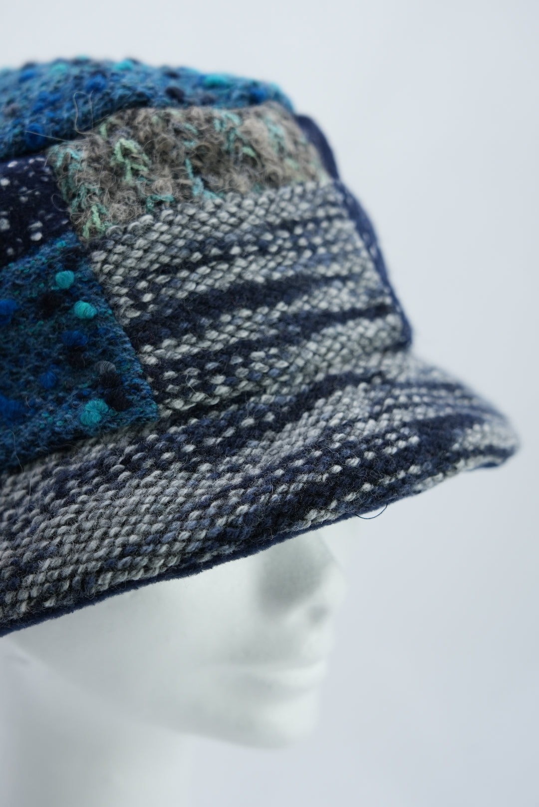 Patchwork-Fischerhut "blau"