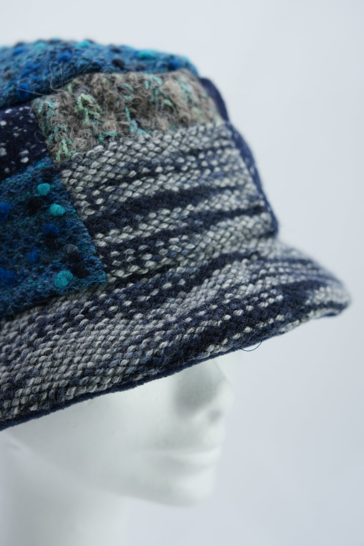 Patchwork-Fischerhut "blau"