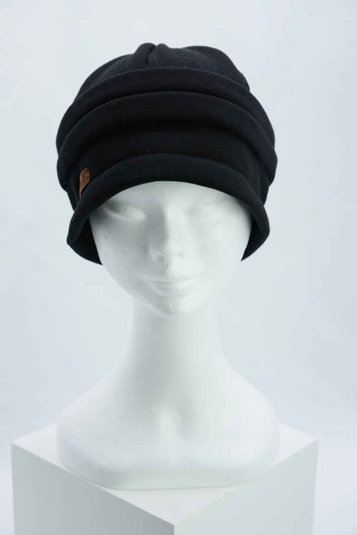 Beanie mit Raffung "schwarz"
