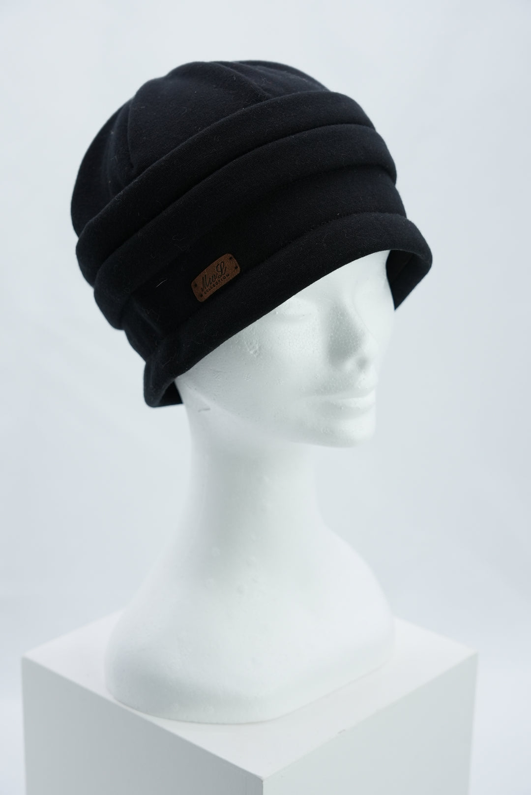 Beanie mit Raffung "schwarz"