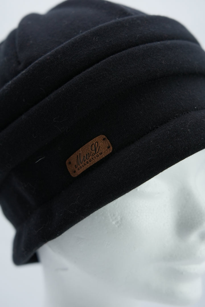 Beanie mit Raffung "schwarz"